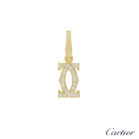 C de Cartier Yellow Gold Diamond Charm